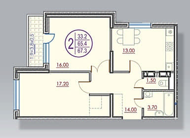 Планировки 2-комнатных квартир ЖК Три Богатыря