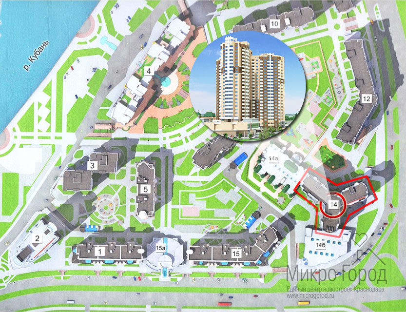Где находиться Литер-14 жилого комплекса «Новый Город». План застройки ЮМР квартиры от застройщиков в новостройках района